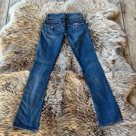 Hudson Jeans Womens 24 Blue Skinny Low Rise Stretch Denim 5 Pocket Dark Wash - Picture 1 of 11